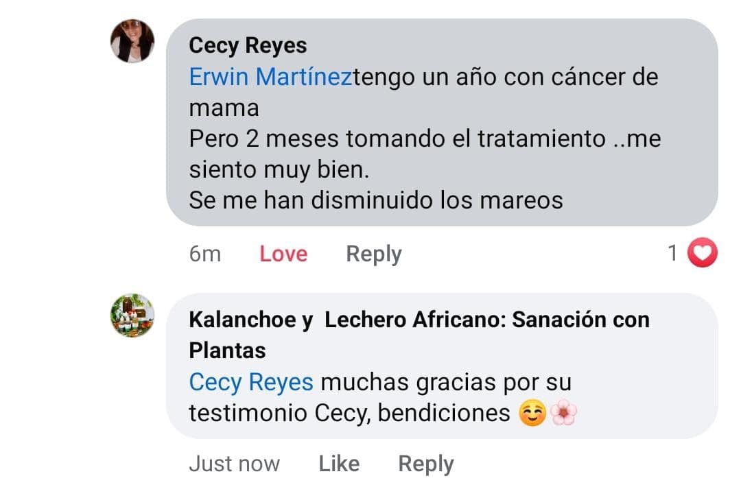 Testimonio de Cecy Reyes Vía Facebook