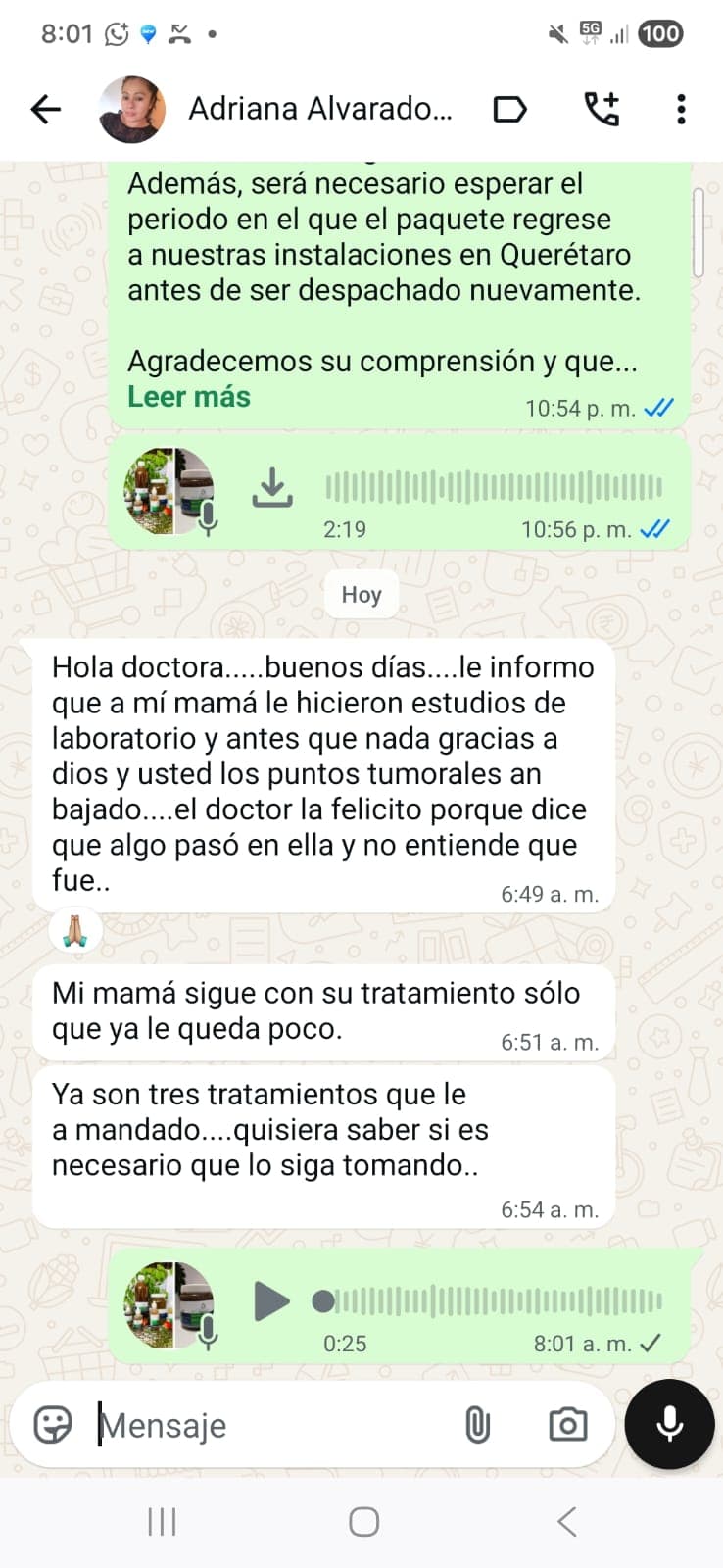 Testimonio de Adriana Alvarado